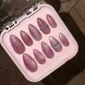 Cat eye pink with Rhinestones