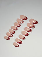 Minnie Mouse inspired Polka dots french tips