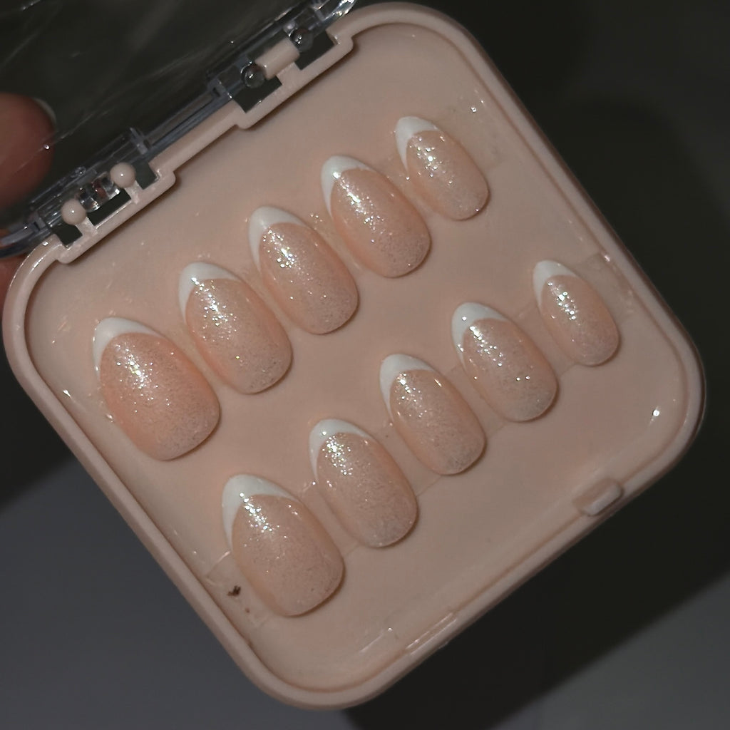 Shimmer french nails