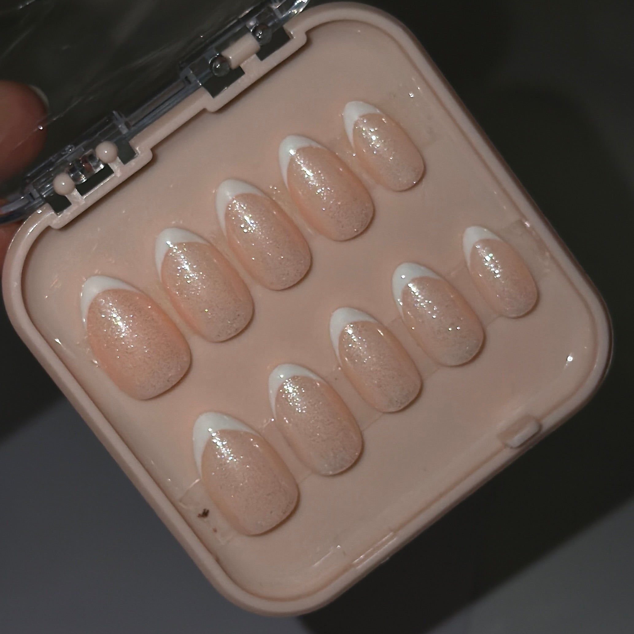 Shimmer french nails