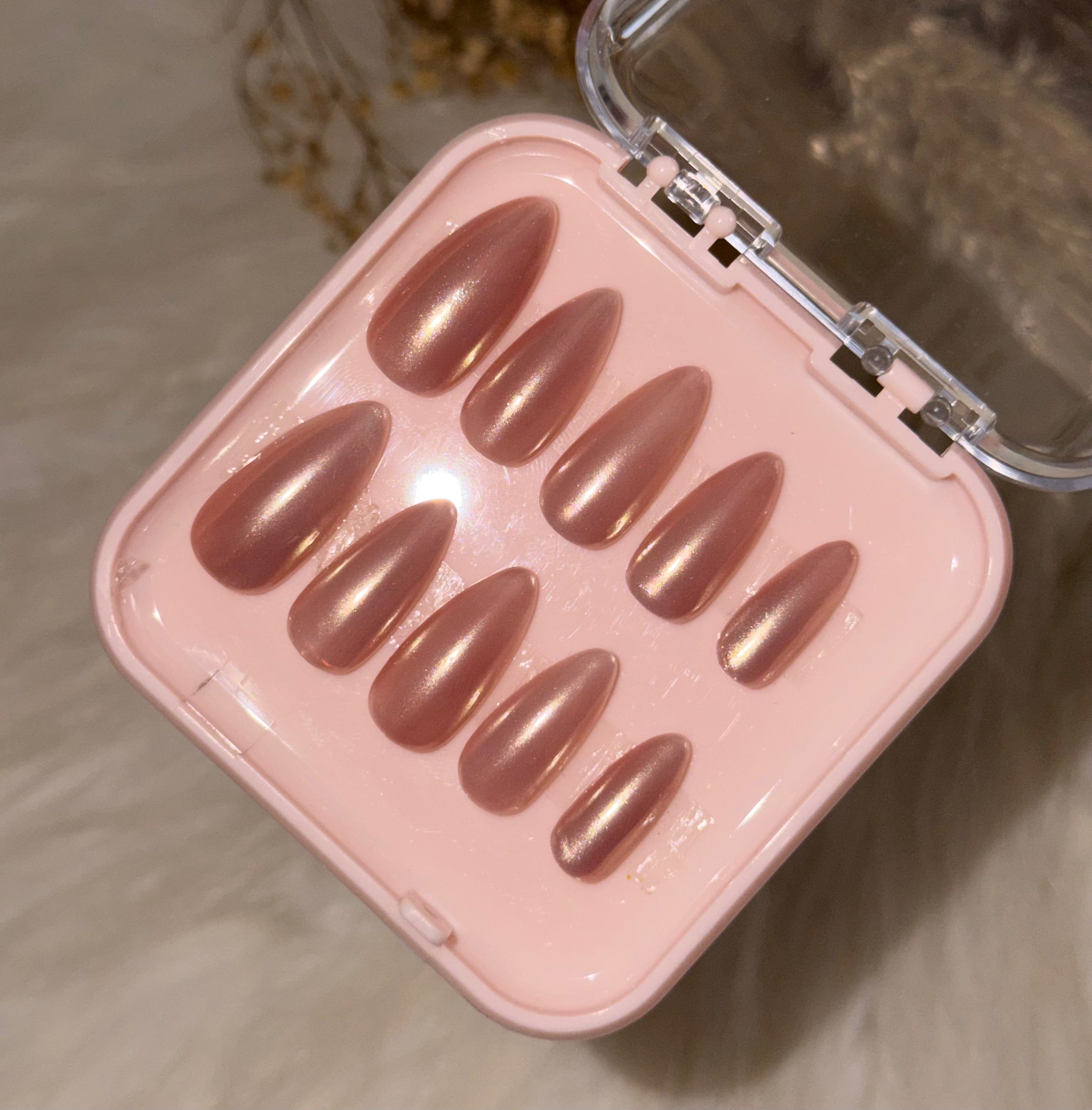 Nude Chrome Nails