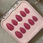 solid pink nails