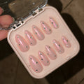 Chrome with Rhinestones Press ons