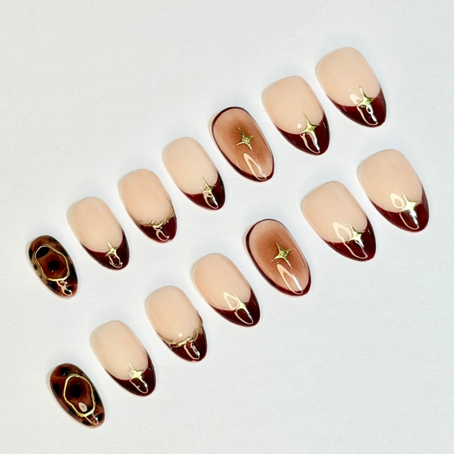 Maroon French with art