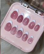 Pink cat eye with french