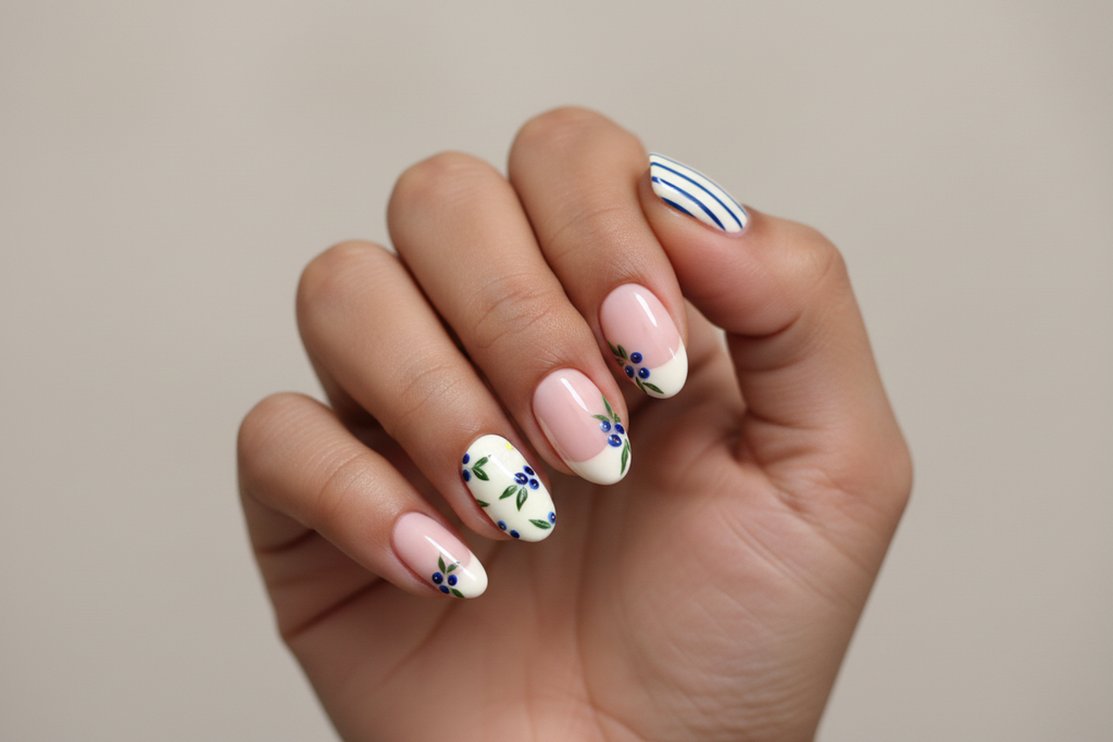 Cute Blueberry Nails - Remixed Design
