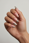 Leopard Nails - Long Almond Correct Design