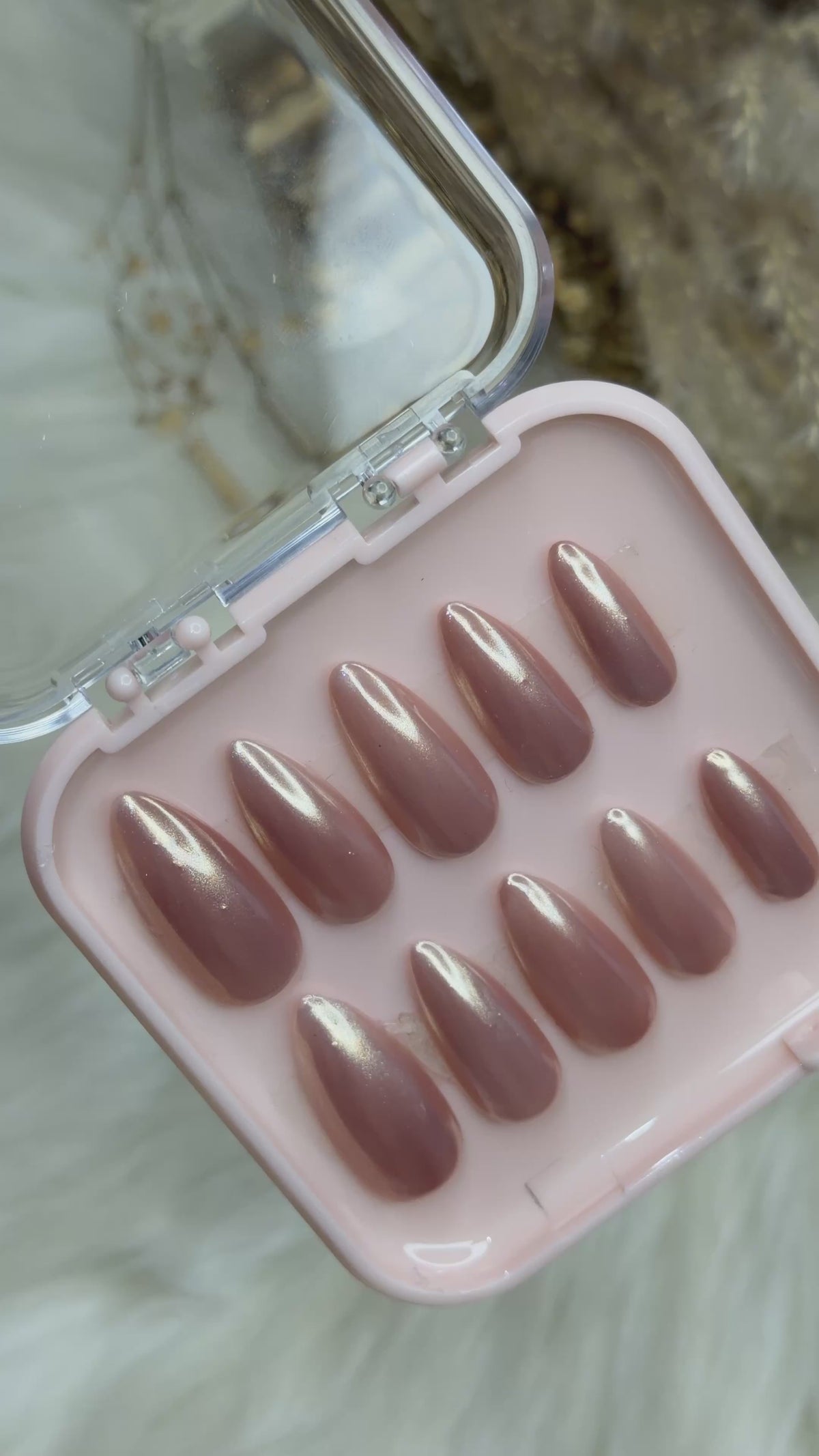 Nude Chrome Nails