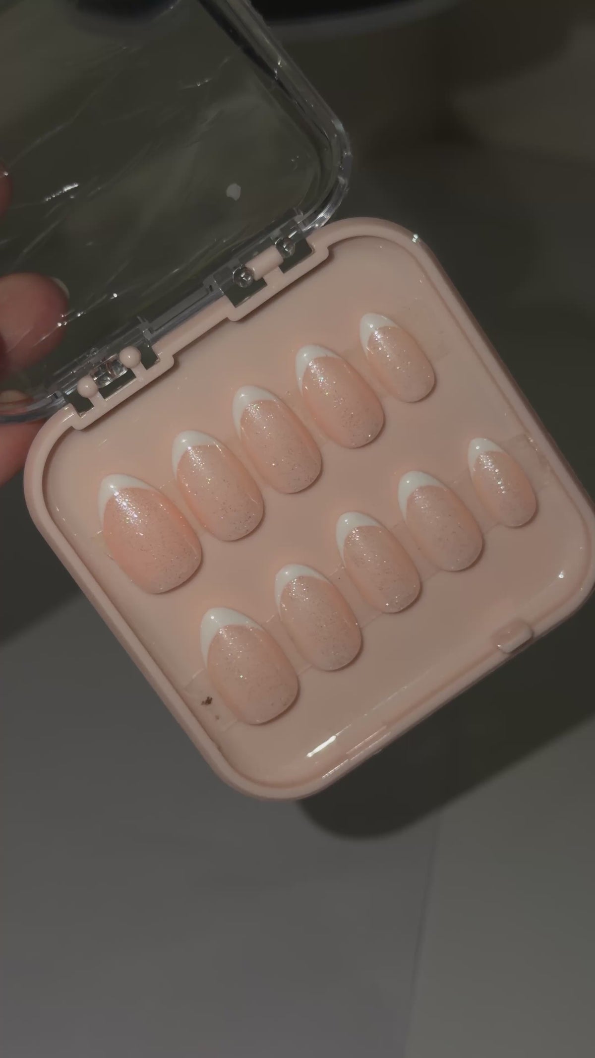 Shimmer french nails
