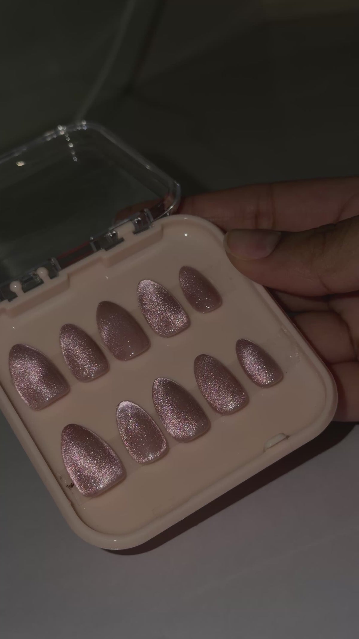 Sparkle Blush Pink Cat eye